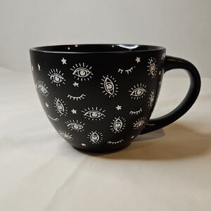 Kitchen| Evil Eye Stars Black & White Coffee Tea Mug